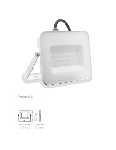 Lampo faflat10wbbn Flachprojektor 10 W 4000 K 230 V 950 lm IP65